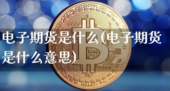 电子期货是什么(电子期货是什么意思)_https://www.erdeww.com_期货走势_第1张