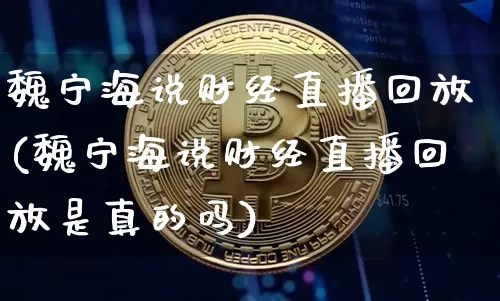 魏宁海说财经直播回放(魏宁海说财经直播回放是真的吗)_https://www.erdeww.com_期货走势_第1张