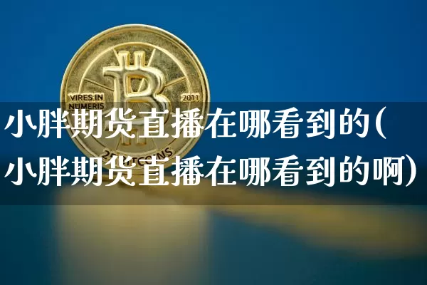 小胖期货直播在哪看到的(小胖期货直播在哪看到的啊)_https://www.erdeww.com_期货走势_第1张