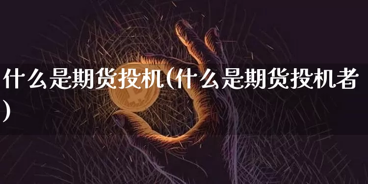 什么是期货投机(什么是期货投机者)_https://www.erdeww.com_期货知识_第1张