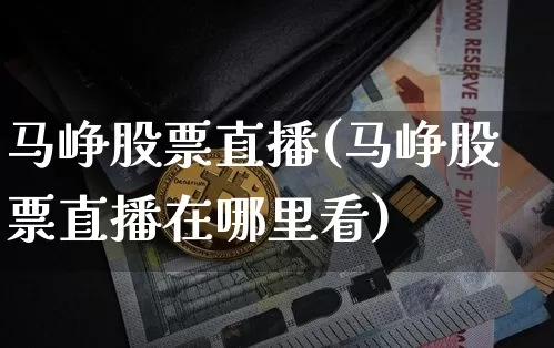 马峥股票直播(马峥股票直播在哪里看)_https://www.erdeww.com_期货行情_第1张