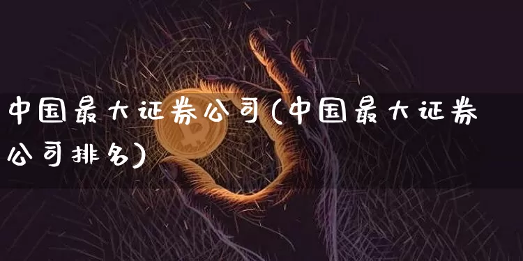 中国最大证券公司(中国最大证券公司排名)_https://www.erdeww.com_期货知识_第1张