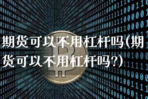期货可以不用杠杆吗(期货可以不用杠杆吗?)_https://www.erdeww.com_期货知识_第1张